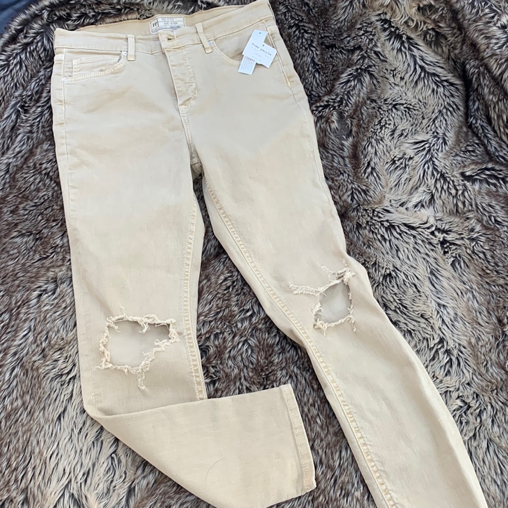 Free People Khaki Jeans W30 R